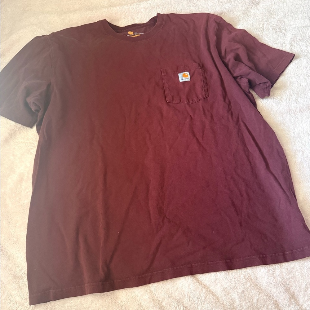 xxl burgundy carhartt tee